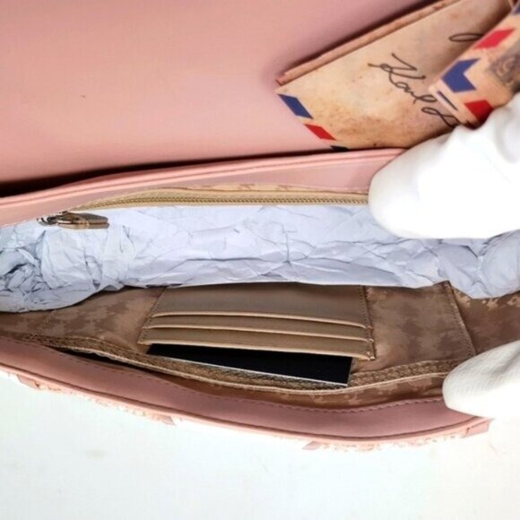 Karl Lagerfeld Paris Agyness Chevron Tweed Shoulder Crossbody - Picture 9 of 13